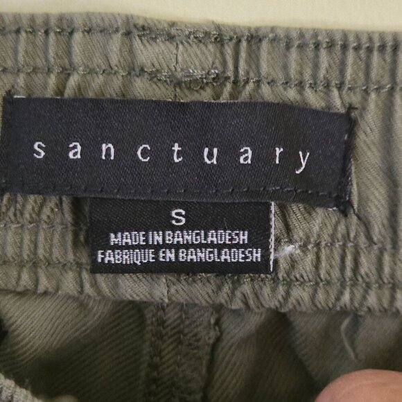 Sanctuary Sophia Tencel Cotton Cargo Pants Pine Green Elastic Waist Size S - Picture 8 of 9